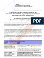 Criterios para La Interpretacion y Aplicacion Del Documento Basico Cte