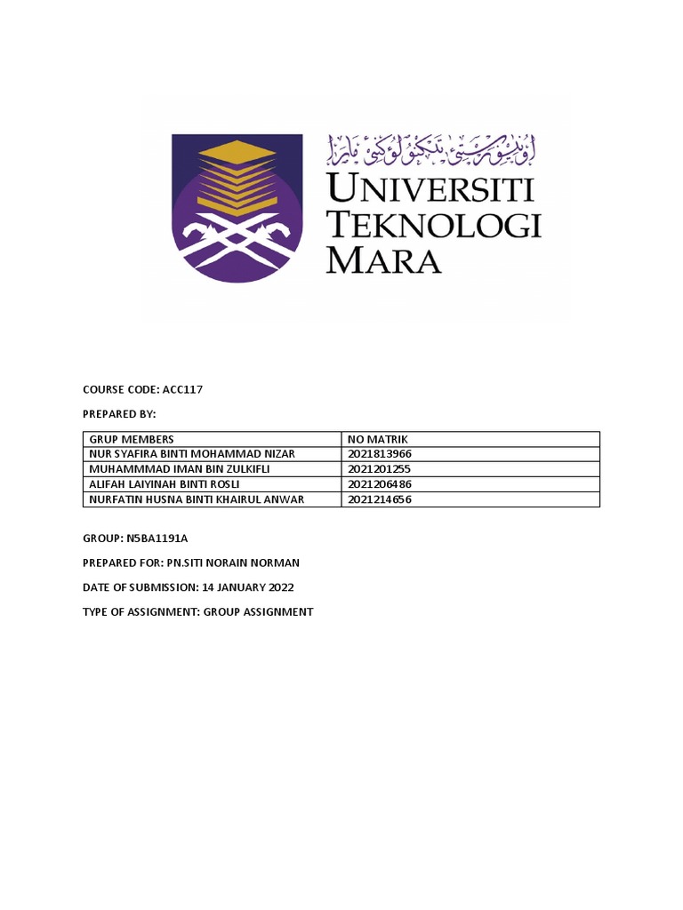 acc117 group assignment uitm