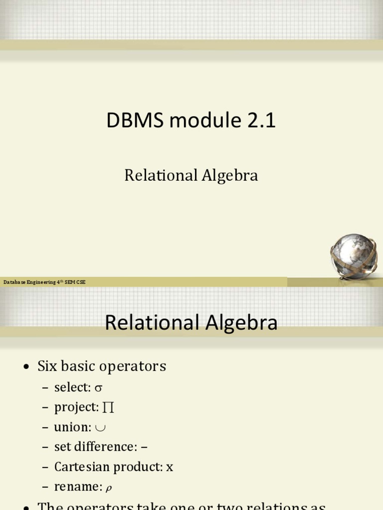 Renaming in Relational Algebra | PDF | Data Management | Mathematics