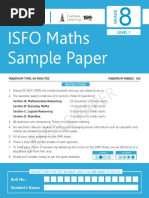 Class 8 Maths Olympiad Practice Paper | PDF