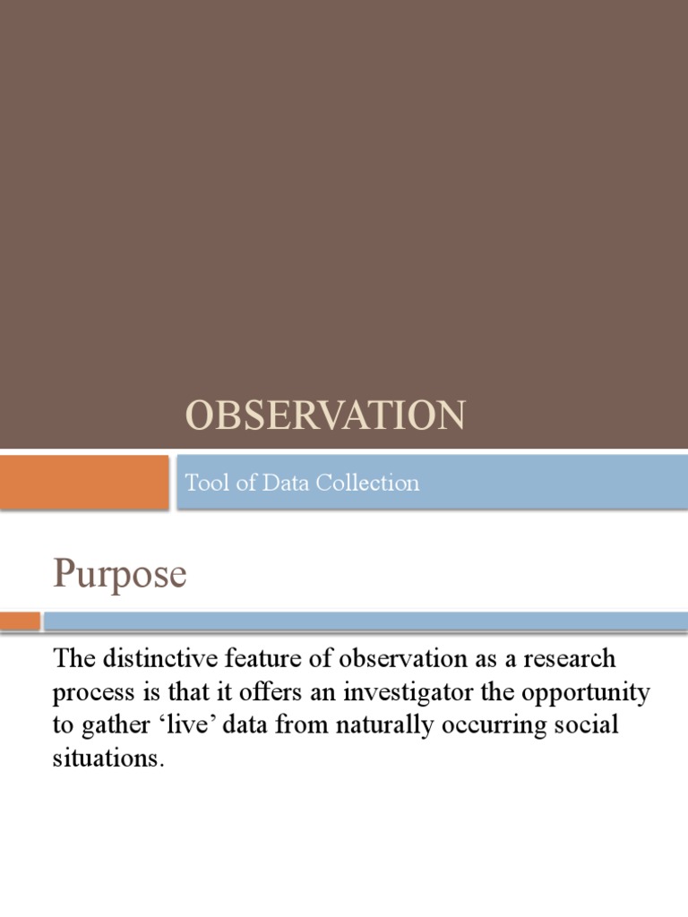An Overview of Observation as a Tool for Data Collection in Educational ...