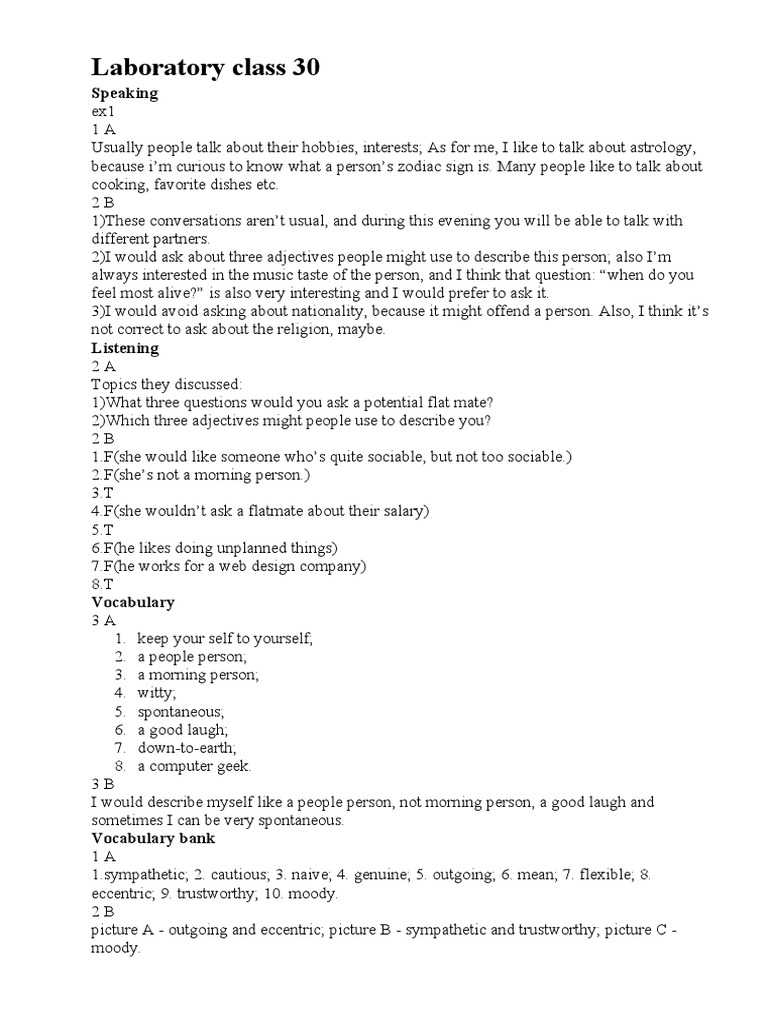 Laboratory Class 30 PDF