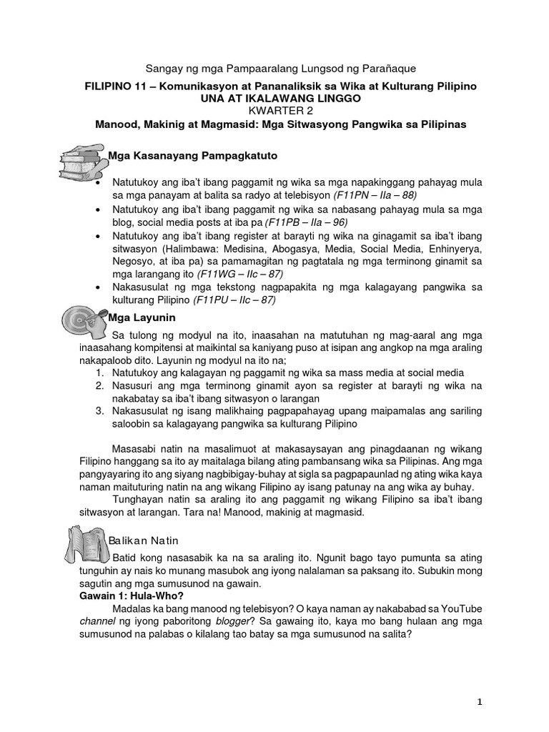 Personal Development Module Grade 11 Quarter 2