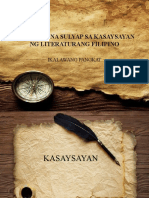 Pahapyaw Na Sulyap Sa Kasaysayan NG Literaturang Filipino