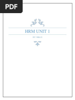 HRM Class Notes Unit 1