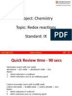1 Cambridge IX Chem Unit 10.2 Redox Reactions