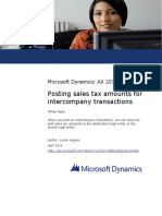 Posting Sales Tax Amounts For Intercompany Transactions