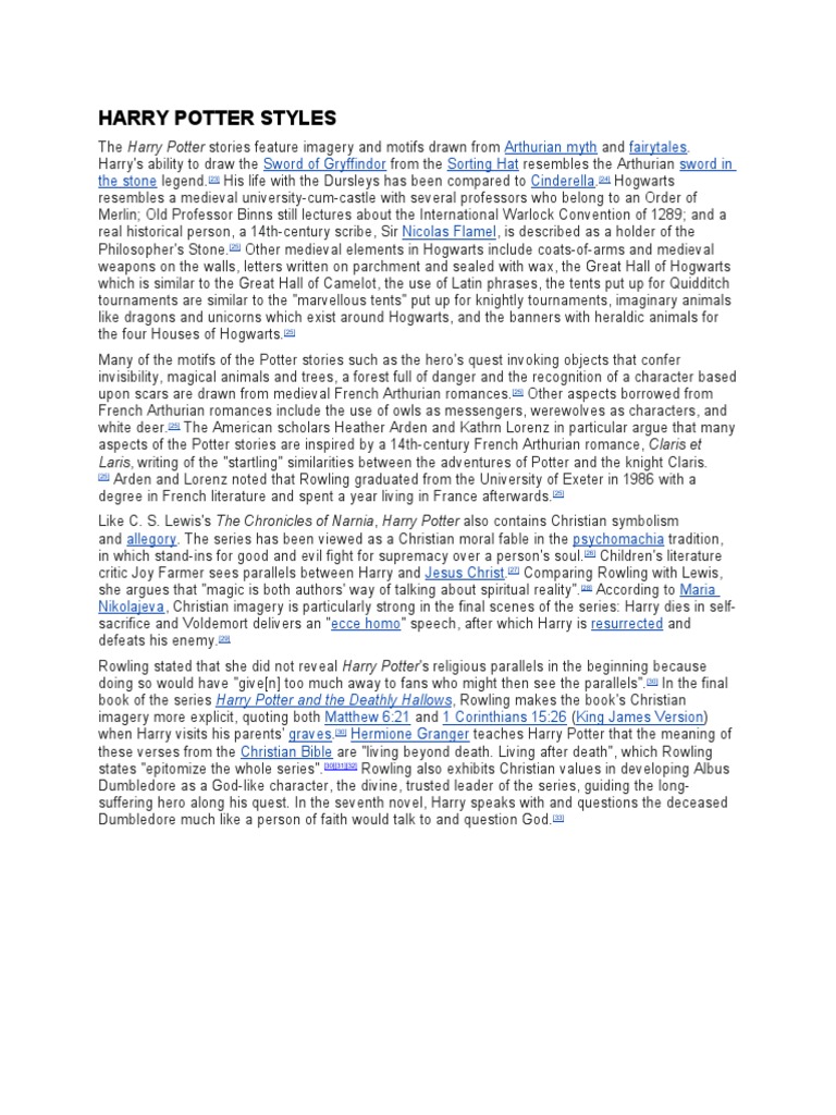 Harry Potter Styles | PDF