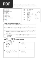 Actividad Sobre Potenciación y Productos Notables1