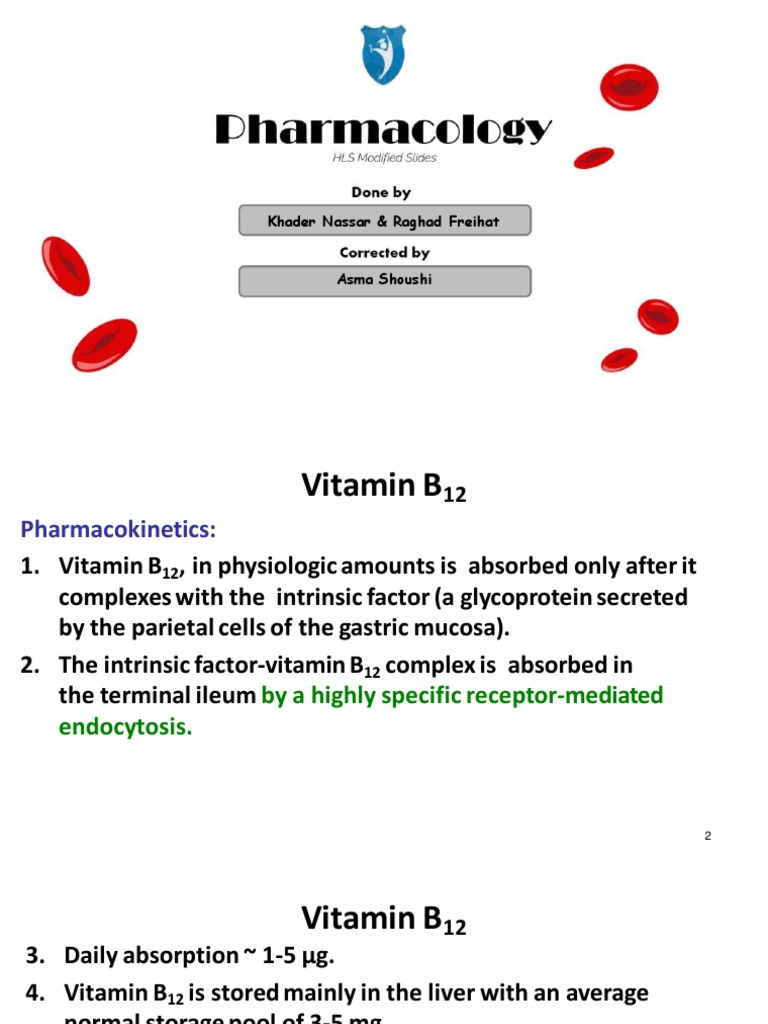 Agents Used in Anemias 2 Download Free PDF Vitamin B12 Anemia