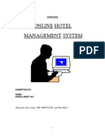 DFD Example Online Hotel Management