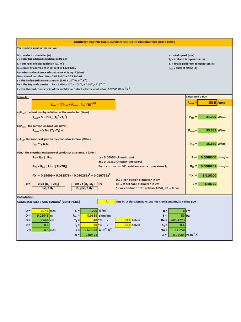 Ampacity Calculations for Conductors | PDF | Heat Transfer | Electrical ...