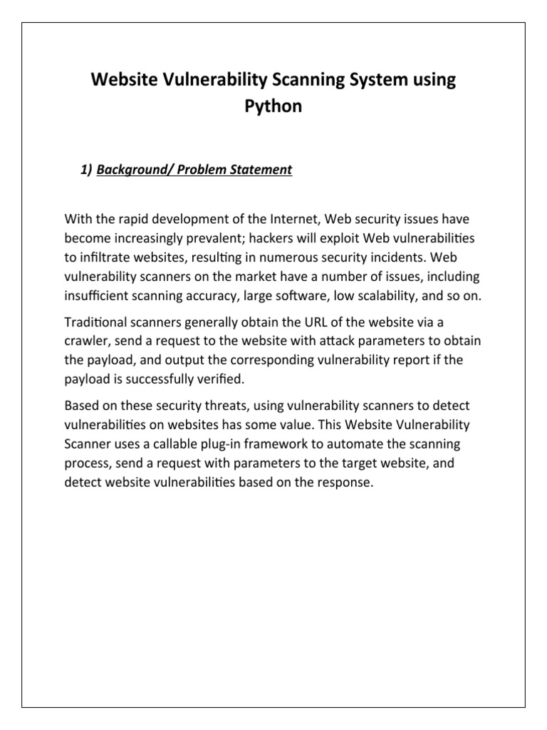 60 site Vulnerability Scanning System Using Python PY060 PDF