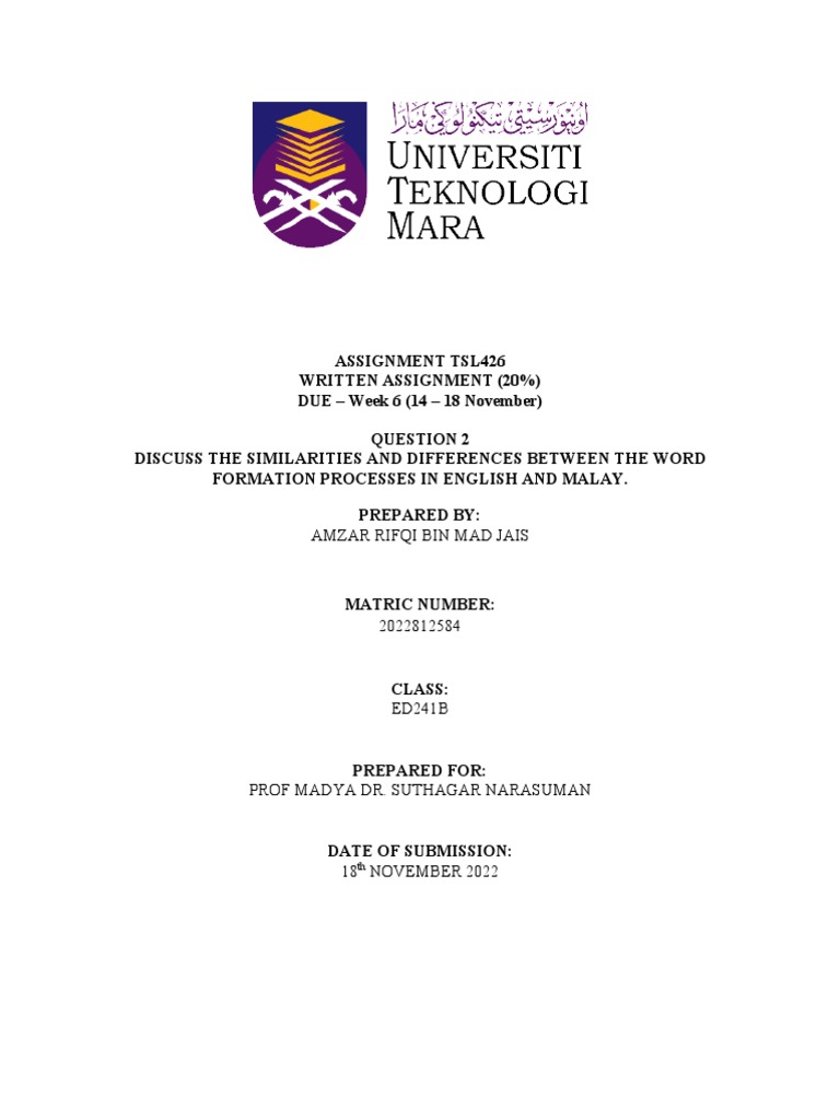 Difference in malaysian and english word formation pdf part of