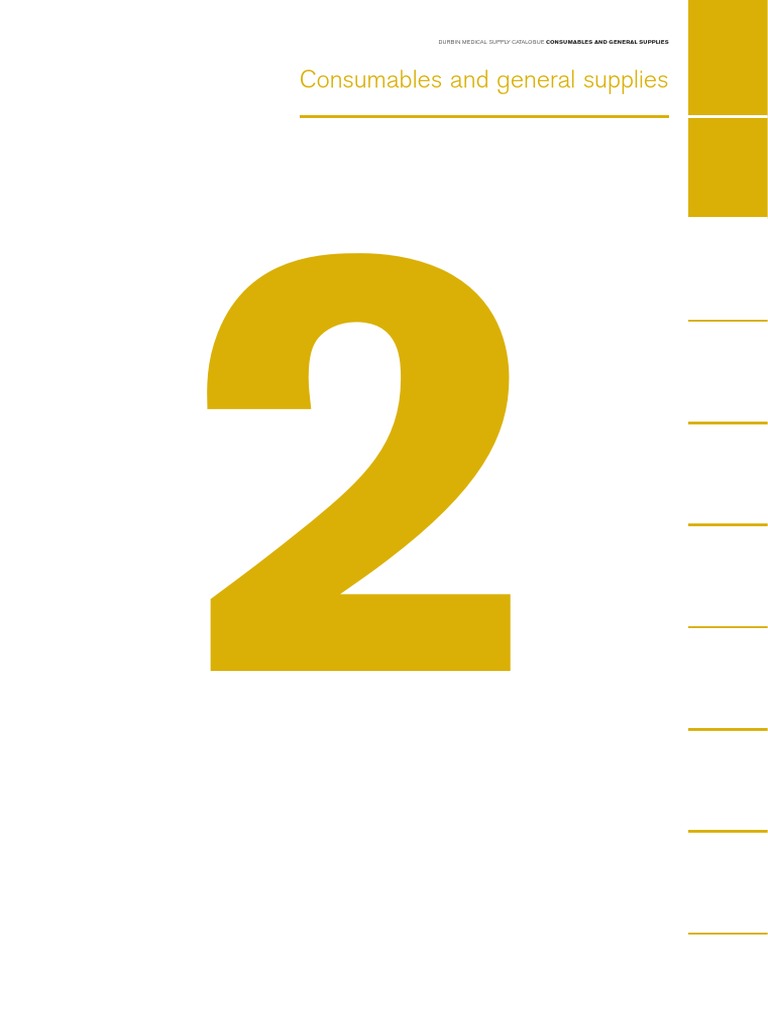 DURBIN MEDICAL SUPPLY CATALOGUE Consumables and General Supplies PDF