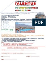 Esquela Club El Tumi - Colegio Talentus 2022