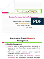 Const Project Materials MGT