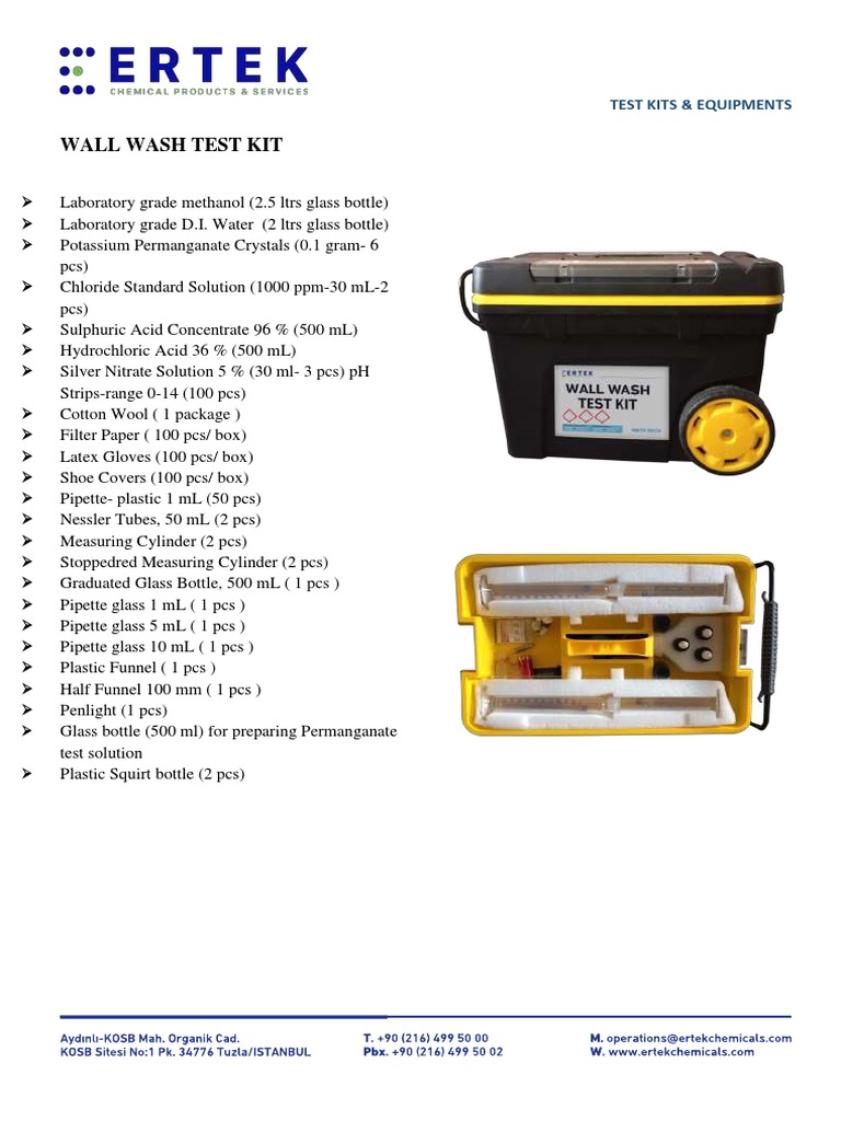WALL WASH TEST KIT en PDF