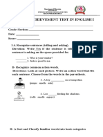 District Achievement Exam-English