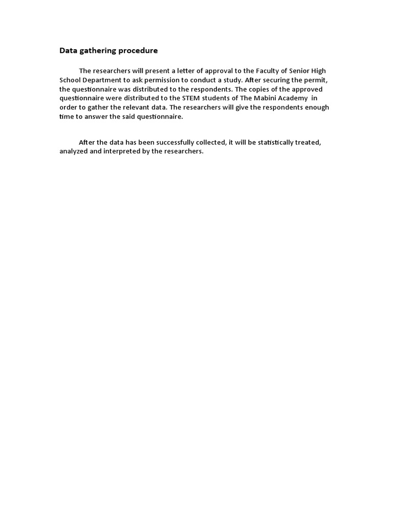 Data Gathering Procedure PDF