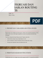 Konfigruasi Dan Perbaikan Routing Statis