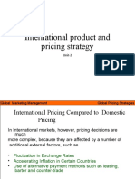 International Product and Pricing Strategy: Unit-2