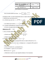 Devoir de Synthèse N°1 - Math - 3ème Mathématiques (2015-2016) MR Meddeb Tarek