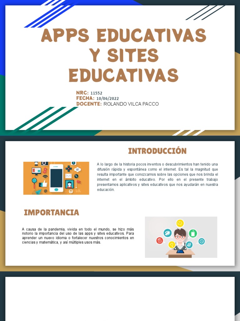 APPS EDUCATIVAS Y SITES EDUCATIVAS Pppepepep | PDF | Aplicación movil ...
