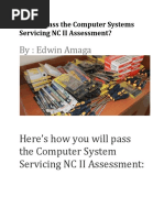 How To Pass The Computer Systems Servicing NC II