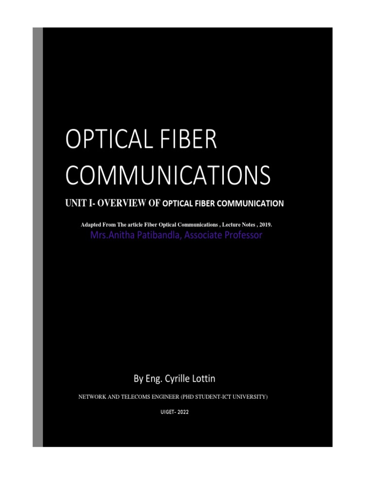 Understanding Optical Fiber Communication | PDF | Optical Fiber | Fiber ...