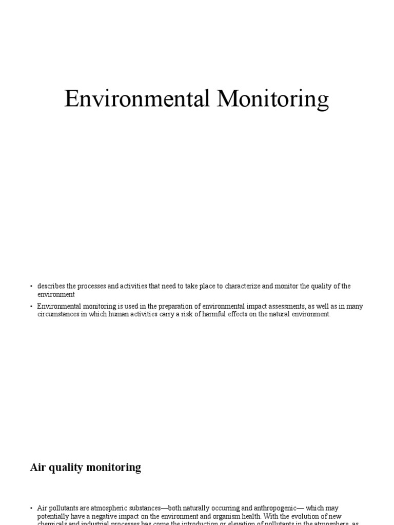 Environmental Monitoring PDF