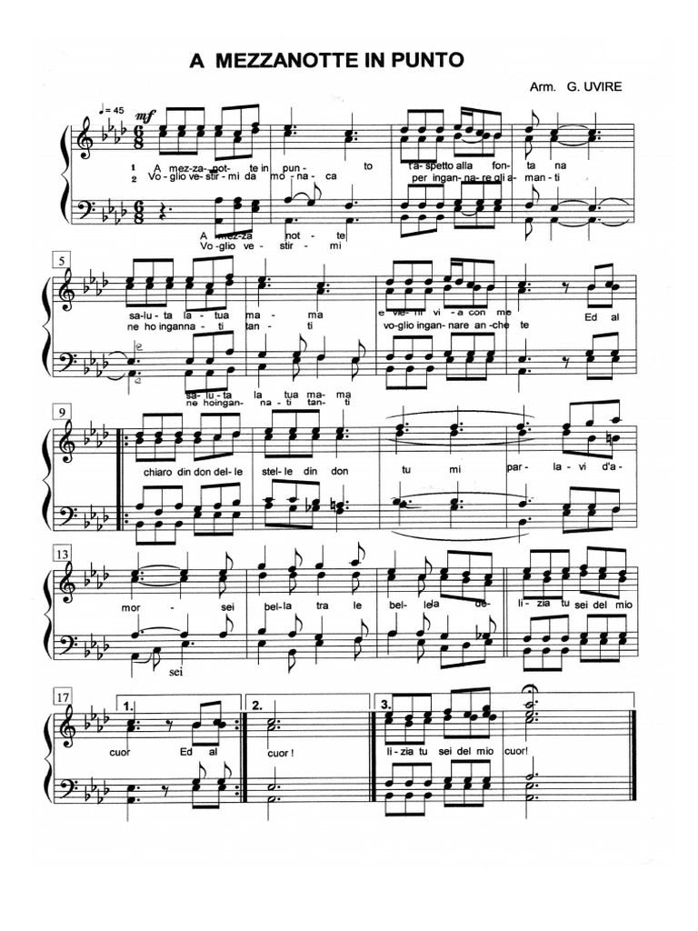 A Mezzanotte in Punto (G. Uvire) PDF