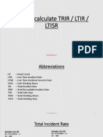 How To Calculate TRIR / LTIR / LTISR