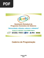 Caderno de Programacao Oficial do Seminário Estadual do Programa Conexões de Saberes