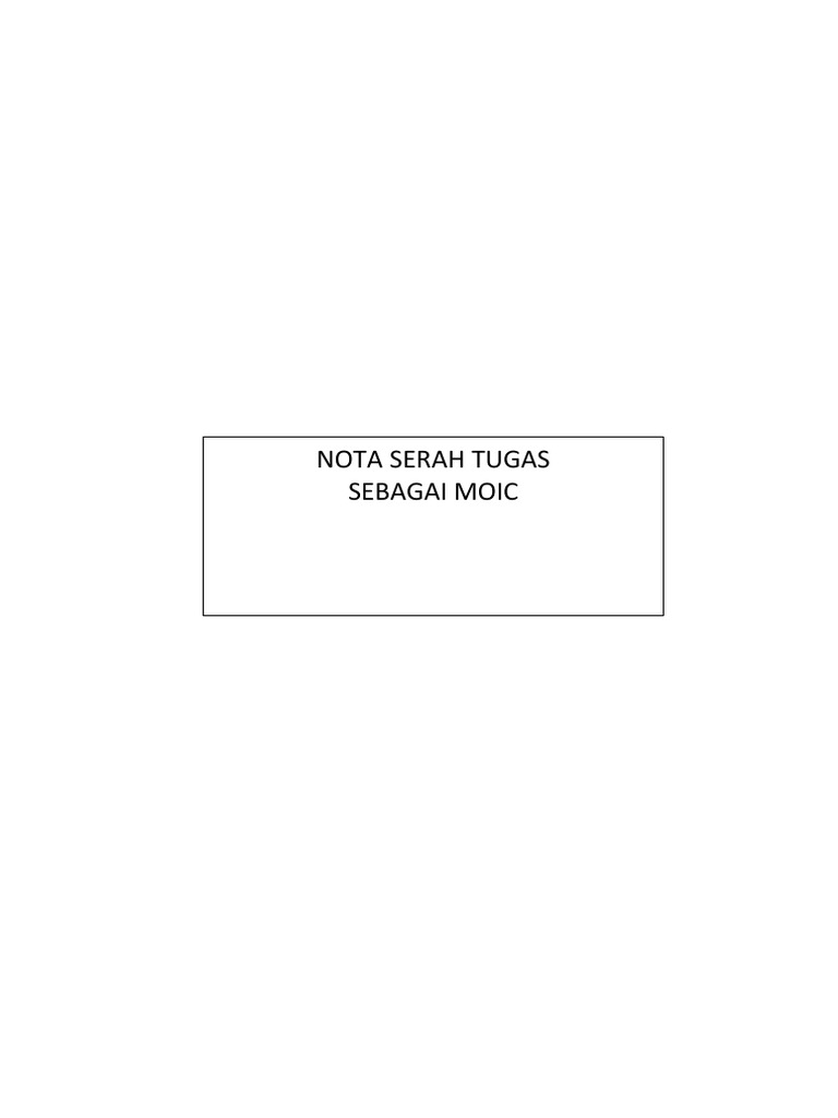 Nota Serah Tugas 2 | PDF