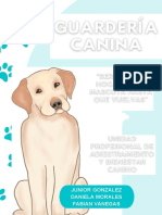 Póster para Promoción de Guardería Veterinaria Blanco y Celeste