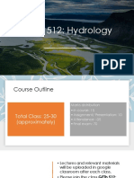 GETh 512: Hydrology Course Outline