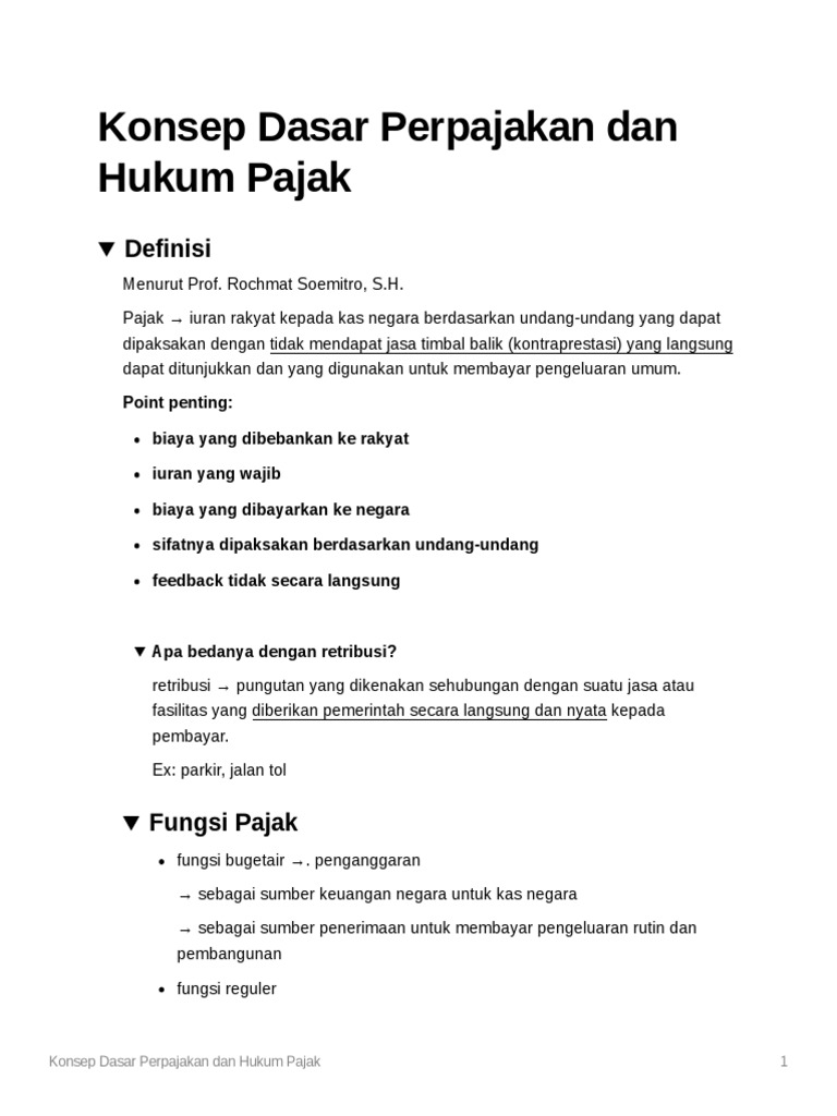 Dasar-Dasar Perpajakan dan Hukum Pajak | PDF