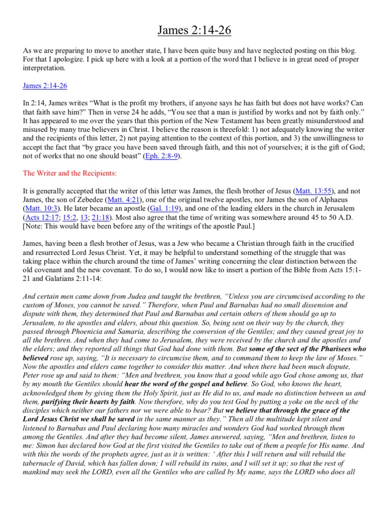 James 2blog | PDF | Paul The Apostle | Grace In Christianity