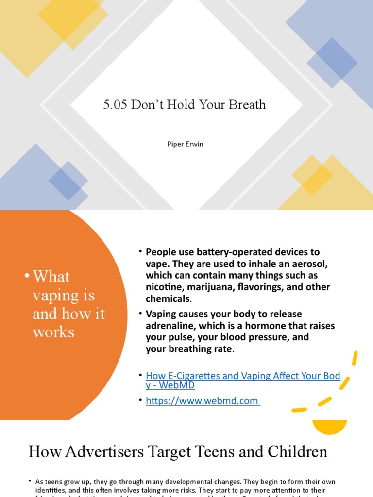 Vaping Risks and Teen Influence | PDF | Electronic Cigarette | Adolescence