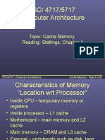 CSCI 4717 Cache Memory Characteristics