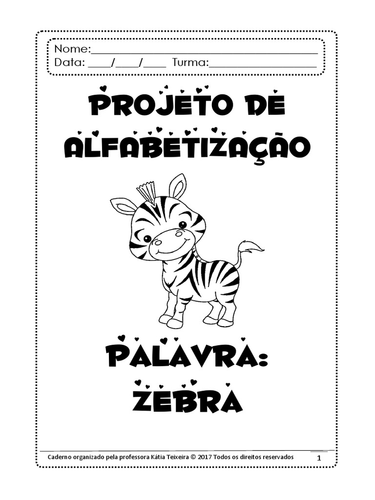 Projeto Al Palavra Zebra | PDF | Alfabetização | Métodos de aprendizagem