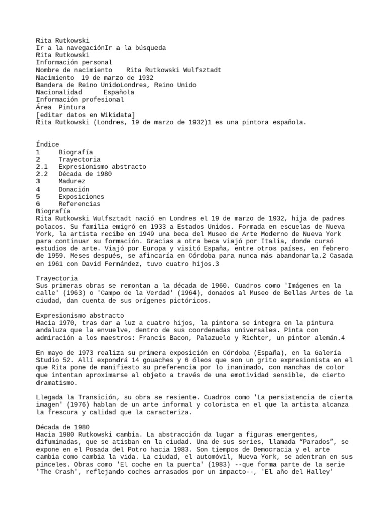 Rita Rutkowski Pintora | PDF | Museo | Expresionismo