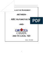 ABC Automotive Inc Collective Agreement
