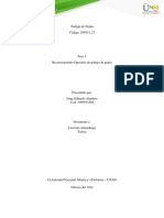 Reconocimiento de Las Opciones de Trabajo de Grado