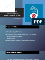 Traditional Performance Measurement in PM Amended