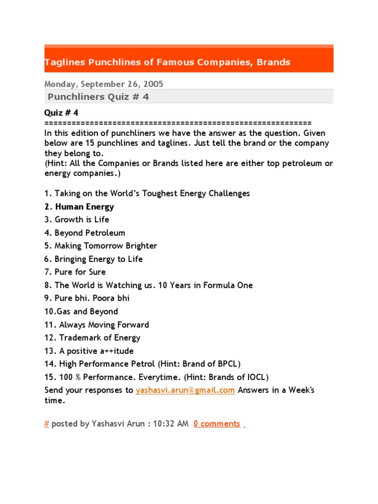 Taglines Punch Lines of Famous Companies Nasdaq Audi