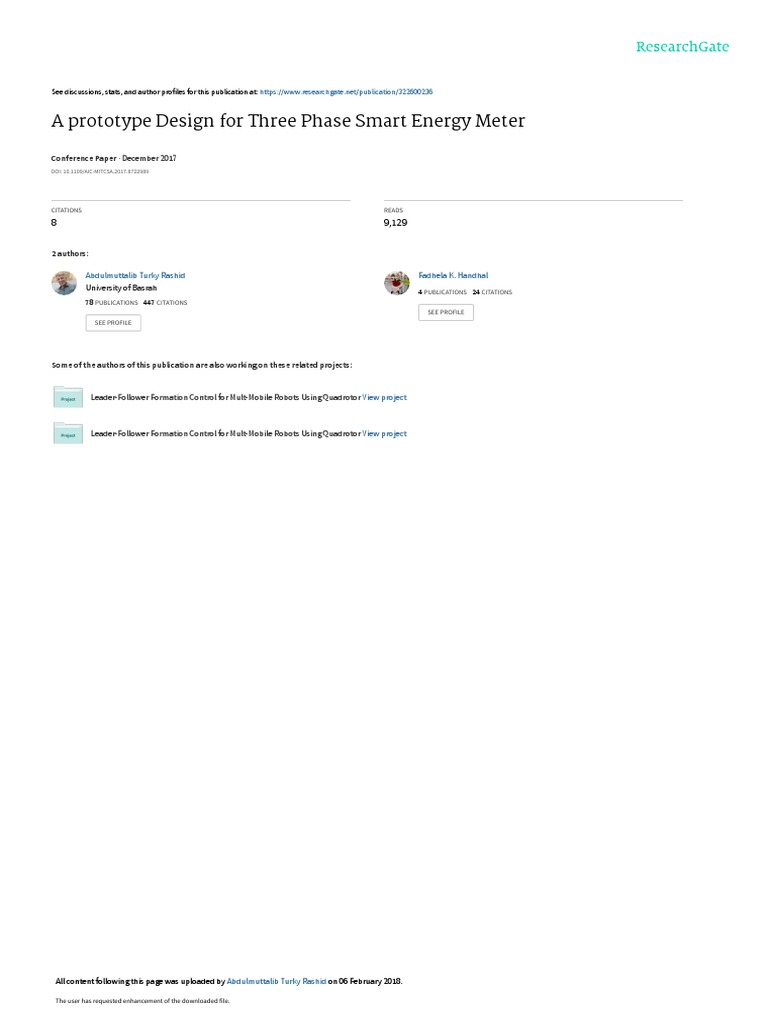 Three-Phase Smart Meter Design | PDF