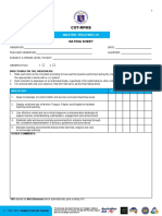 COT RPMS Rating Sheet For MT I IV For SY 2021 2022 in The Time of COVID 19