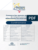 Nuevos puestos de votacion en Cundinamarca